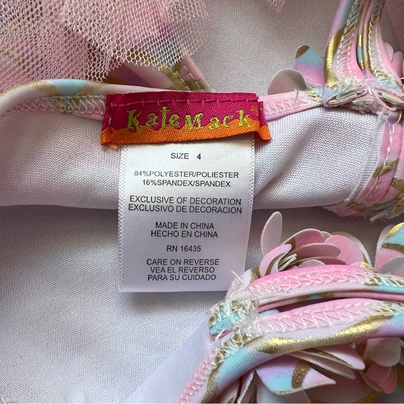 Kate Mack Mermaid Scale Tutu One-Piece Swimsuit, size 4 - Picture 5 of 7